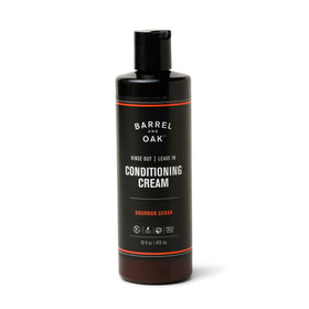 Barrel & Oak Leave In Conditioner Cream bottle front for versatile hydration and shine.