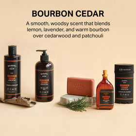 Barrel & Oak recyclable packaging promotes eco-friendly grooming.