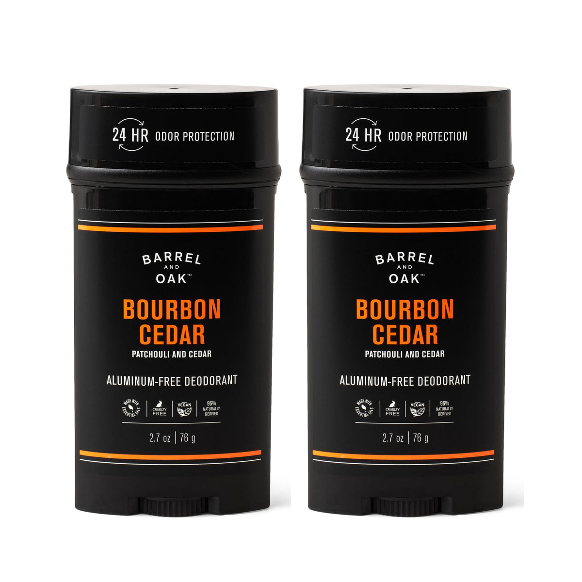 Barrel & Oak bourbon cedar deodorant stick for daily freshness
