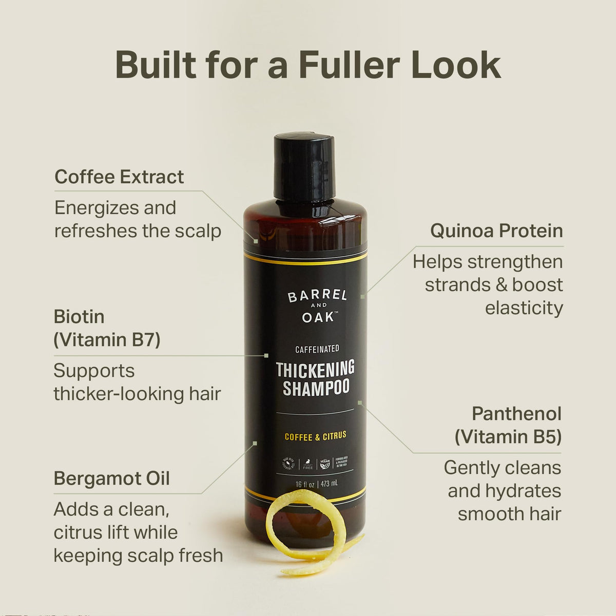 Barrel & Oak shampoo with bergamot scent for an energizing morning routine