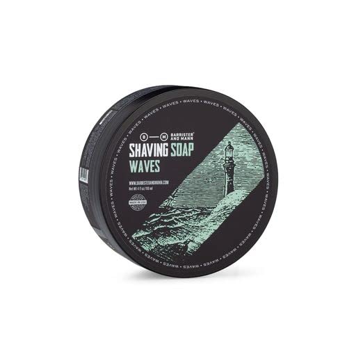 Barrister and Mann Waves shaving soap puck for a rich, creamy lather and smooth shave