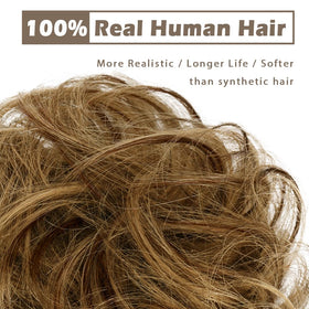 BARSDAR brown with blonde highlight bun showing warm color blend for daily wear