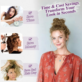 BARSDAR packaging and care guide accompany the auburn bun extension.