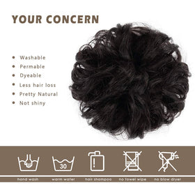BARSDAR bun extension lightweight design adds volume without heaviness.