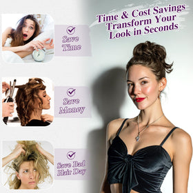 BARSDAR secure-fit bun extension blends with most dark brown shades.