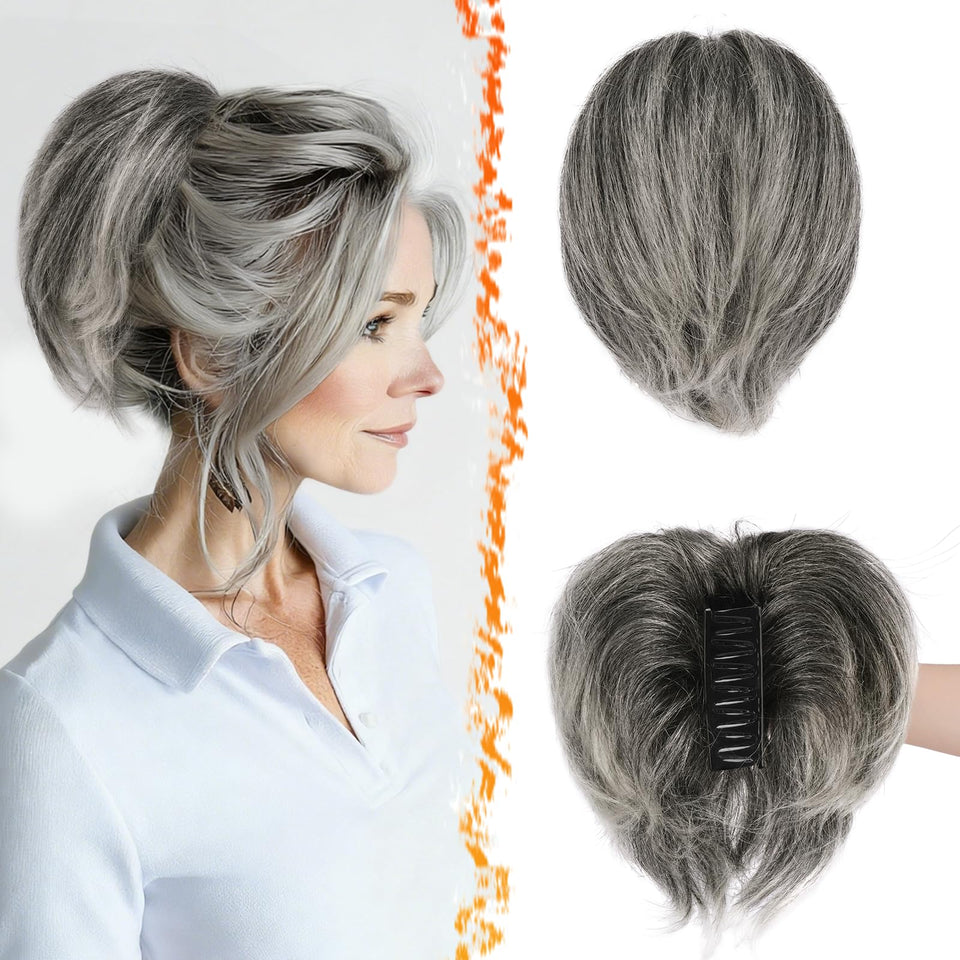 BARSDAR claw clip gray ponytail securely holds hair for daily wear