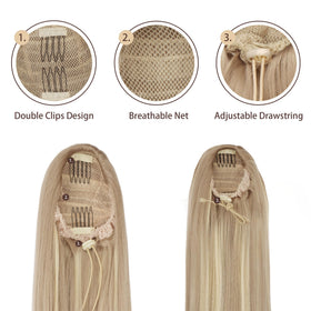 BARSDAR clip-in ponytail with invisible clips stays secure during events