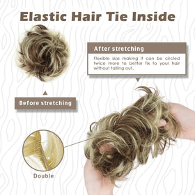 BARSDAR elastic-fit messy bun scrunchie securing the style