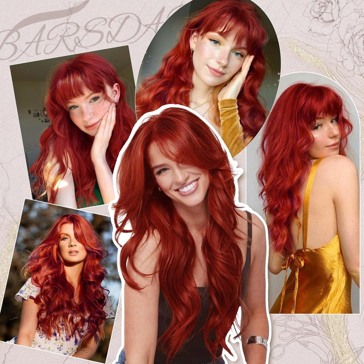 BARSDAR face-framing bangs wig close-up demonstrates flattering, face-shaping lines.