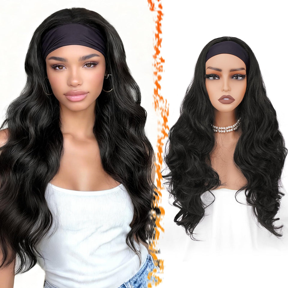 BARSDAR long body wave wig front view with natural look and effortless daily wear.