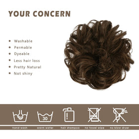 BARSDAR bun extension with secure hold stays neat during work and travel.