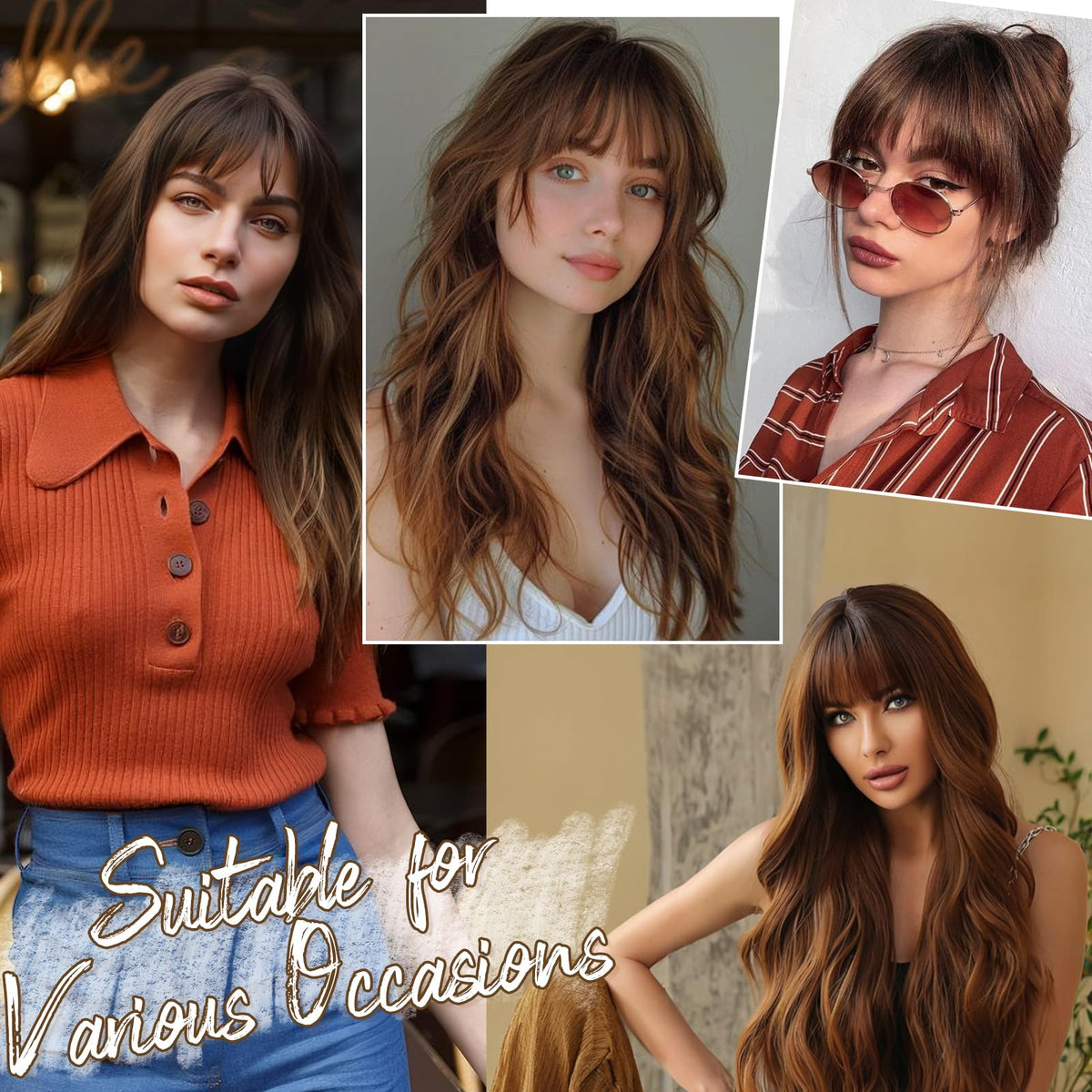 BARSDAR wedding-party bangs clip-in for elegant event looks.
