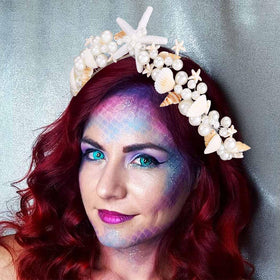 BARTOSI starfish crown detail enhances oceanic bridal look