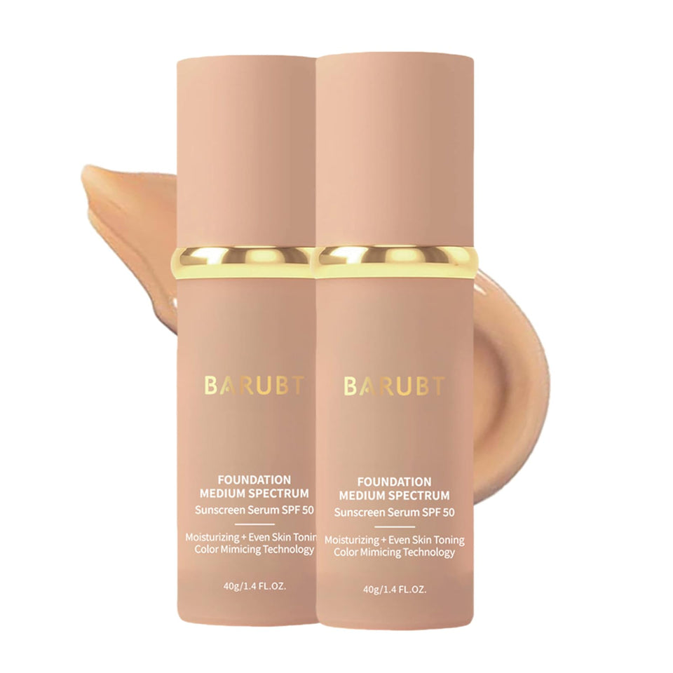 BARUBT color-changing foundation bottle showing adaptive shade for a seamless base.