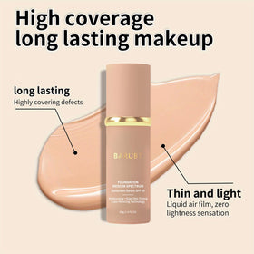BARUBT full-coverage concealer-foundation duo smoothing skin imperfections.