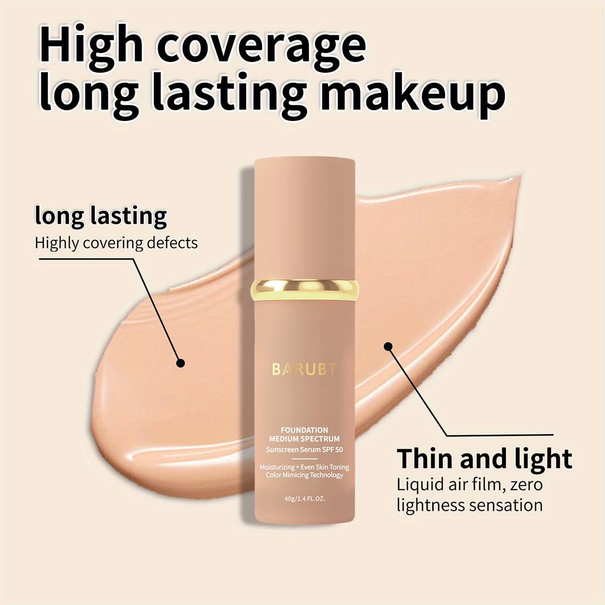 BARUBT hydration from sodium hyaluronate keeps skin moisturized under makeup