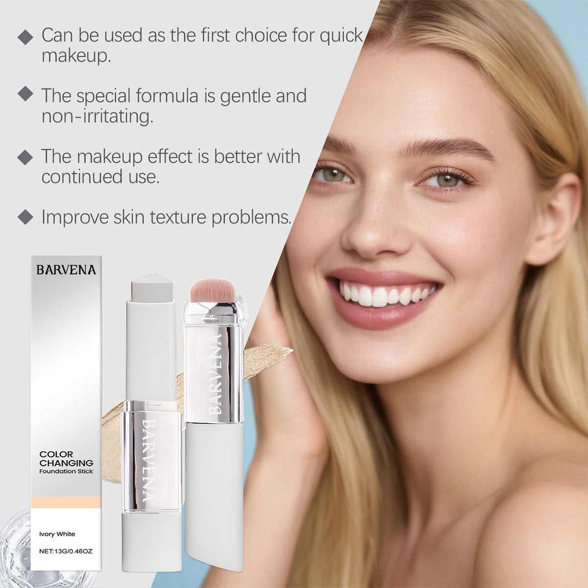 BARVENA buildable coverage from medium to full without heaviness.
