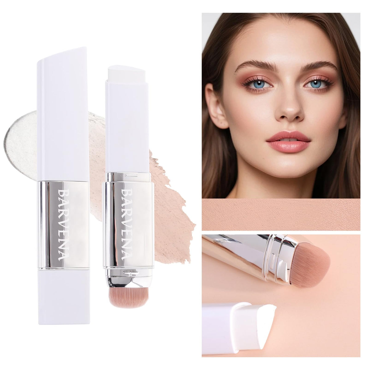 BARVENA travel-friendly twist-up stick is easy to carry for touch-ups.