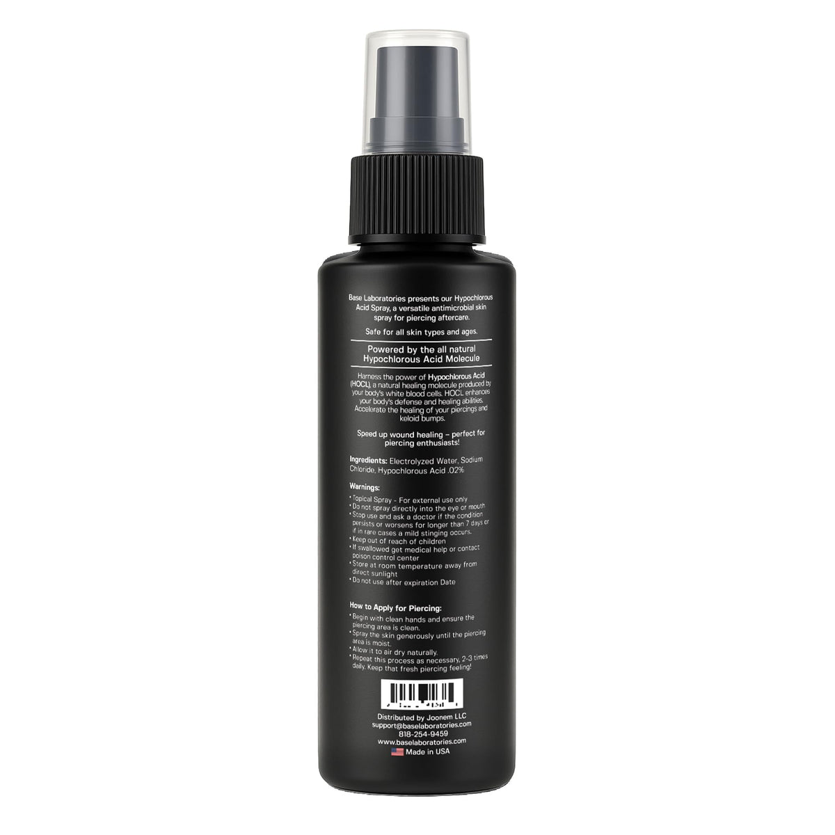 BASE LABORATORIES application spray close-up for easy daily use