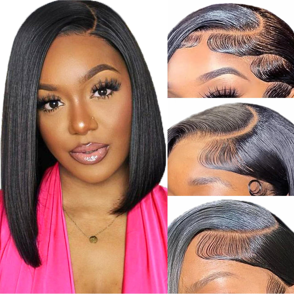 Baseze Bob Wig 13x4 lace front natural hairline for seamless daily wear.