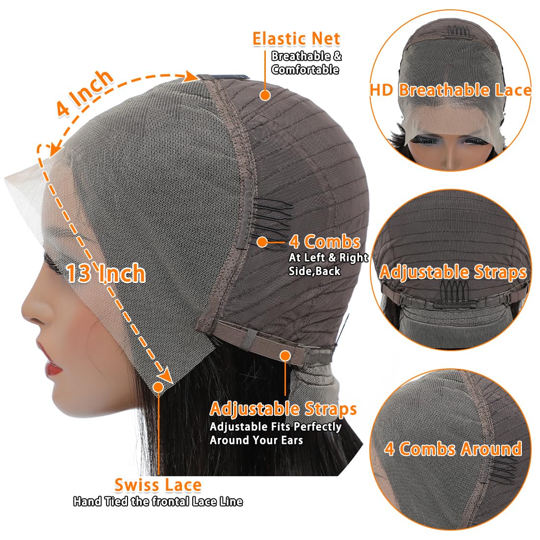 Baseze Bob Wig 180-density fullness for a voluminous look.