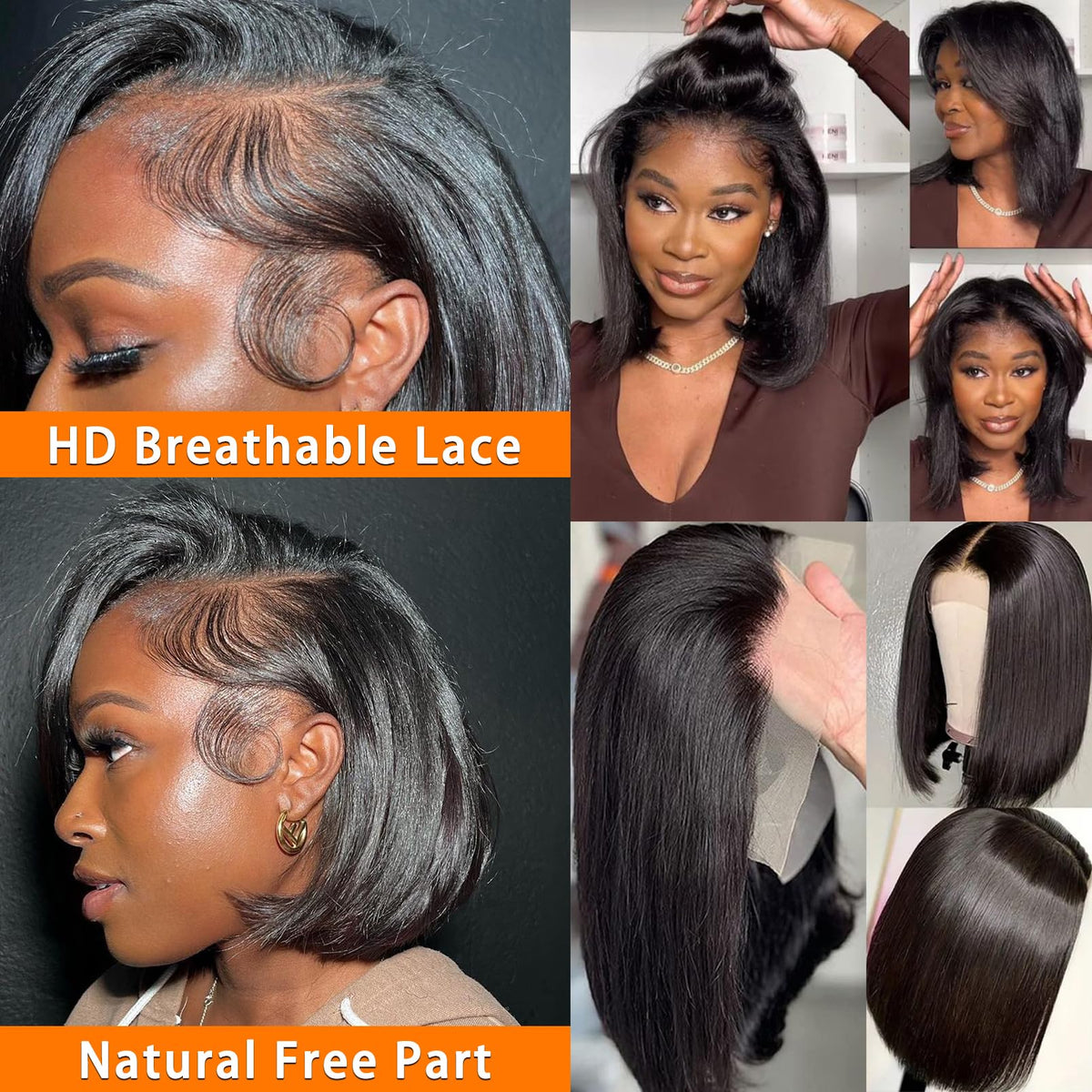 Baseze Bob Wig for Black women ideal for daily wear.