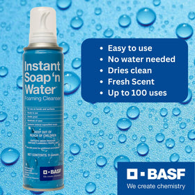 BASF ISW foaming cleanser in use, quick on-the-go hand wash