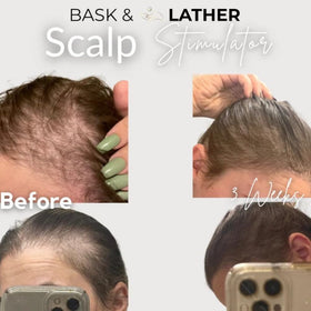 Bask & Lather grapeseed oil closeup emphasizing cold-pressed ingredients for follicles health