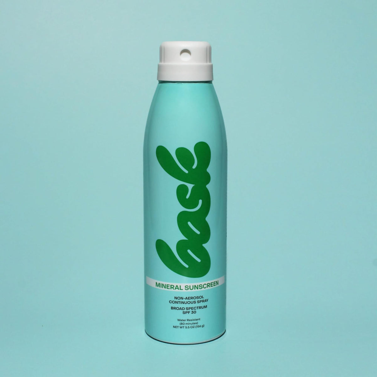 Bask fragrance-free sunscreen spray supports sensitive skin comfort.