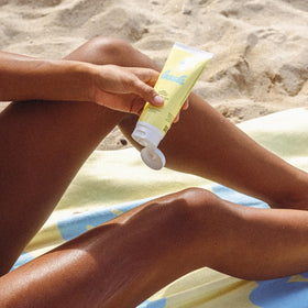 Water-resistant action shows Bask sunscreen lasting up to 80 minutes.