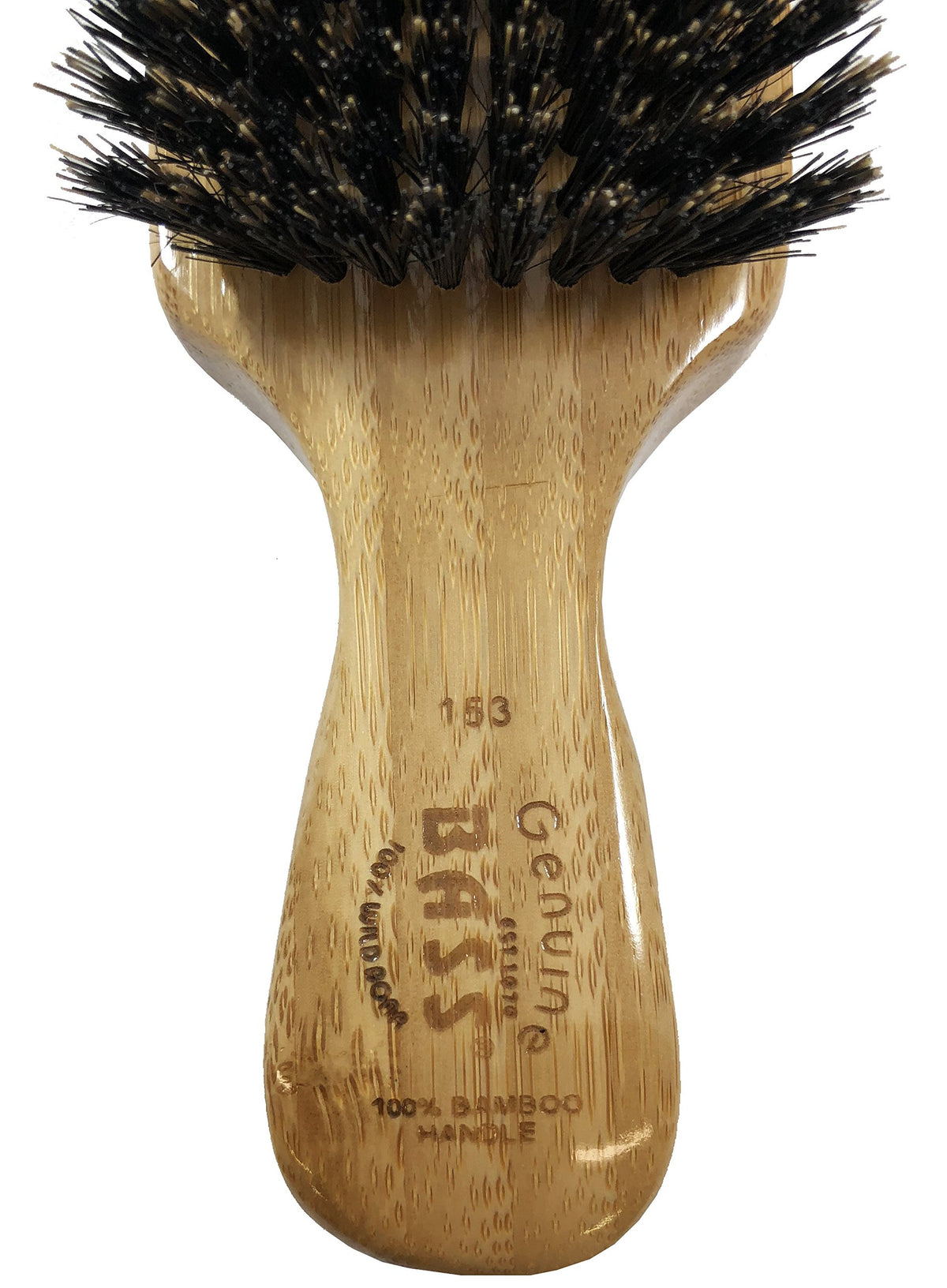 Bass natural bristles provide gentle conditioning for healthy-looking hair.