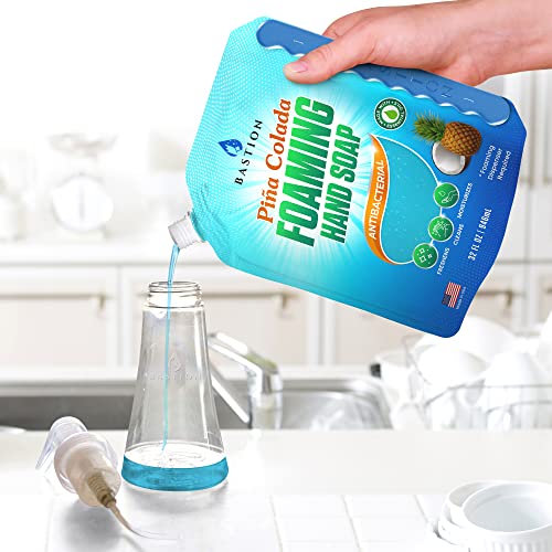 Antibacterial Bastion foam helps keep hands cleaner between washes