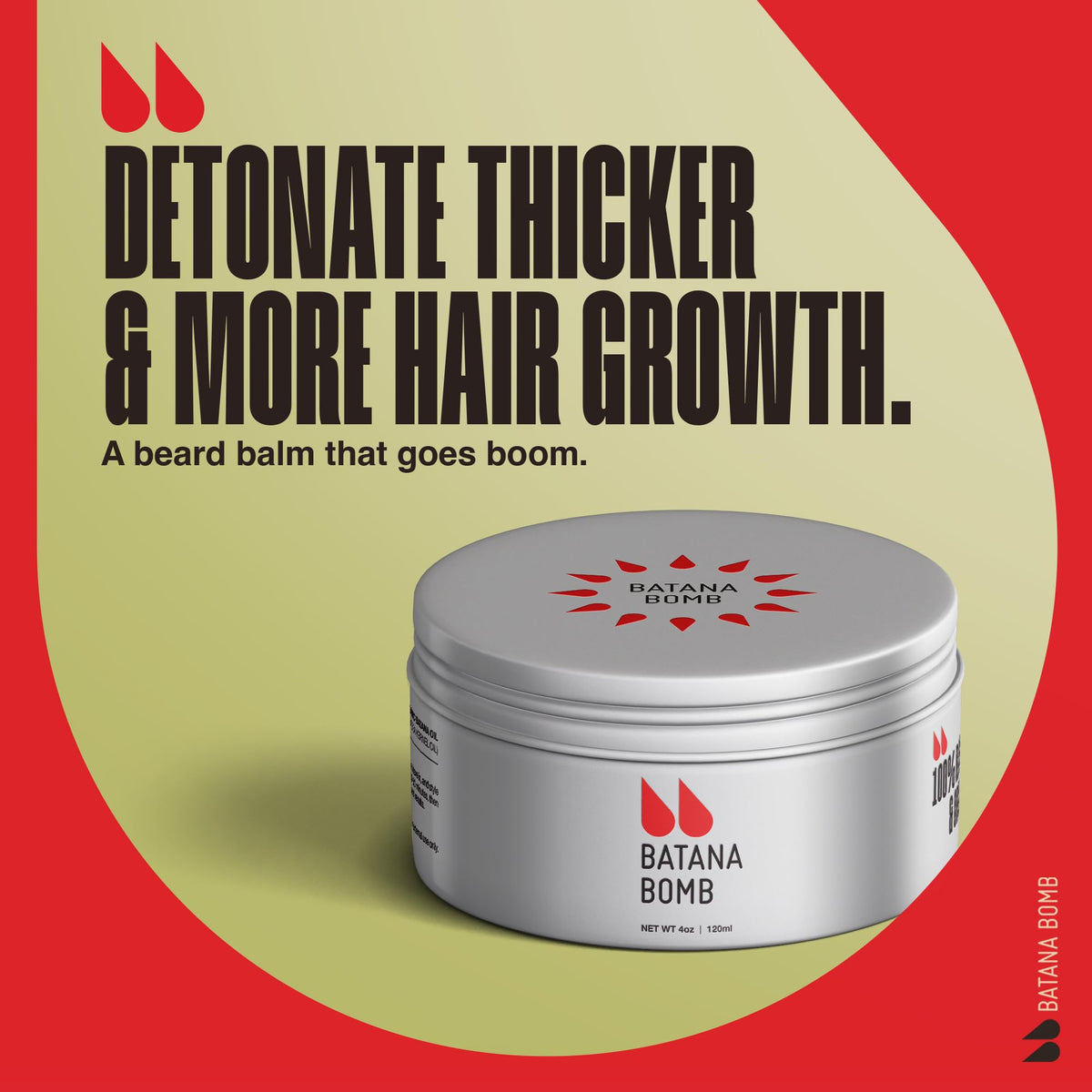 Batana Bomb balm melting in palm for easy application.