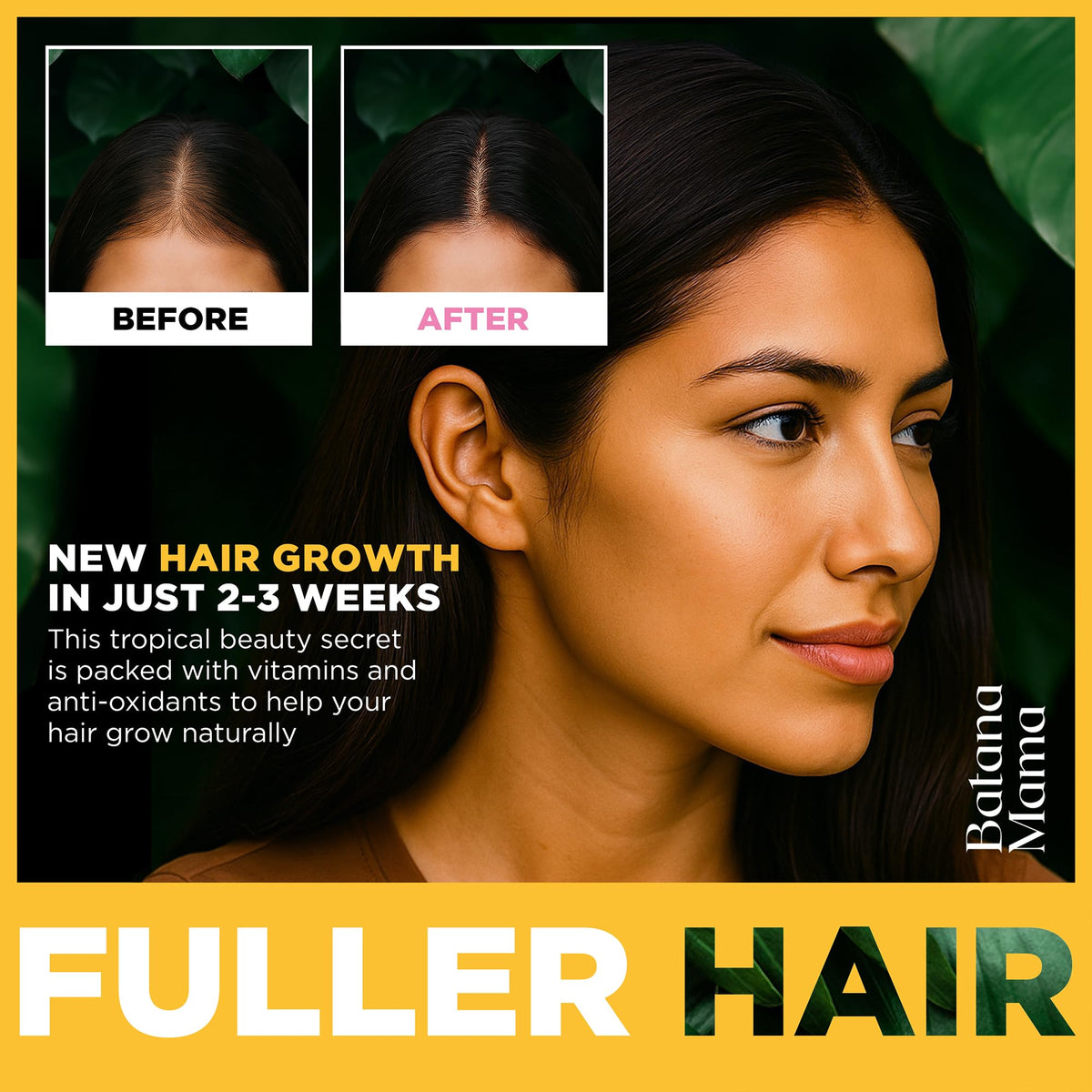 Batana Mama logo on packaging signaling all-natural roots.