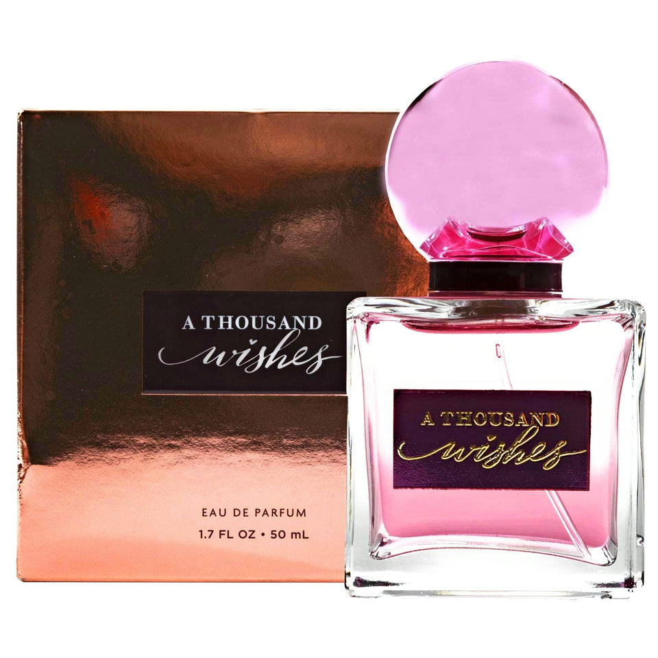 Bath & Body Works A Thousand Wishes EDP bottle with pyramid design, ideal for gifting.