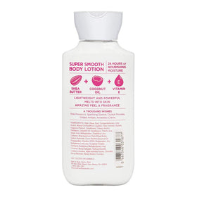 Bath & Body Works A Thousand Wishes lotion close-up shows smooth texture and easy absorption.
