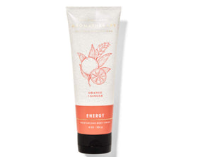 Bath & Body Works Aromatherapy Energy Body Cream bottle with orange-ginger scent for mood uplift.