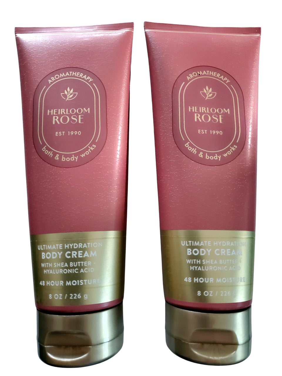Bath & Body Works Aromatherapy Heirloom Rose Cream jar with silky texture for nourished skin.