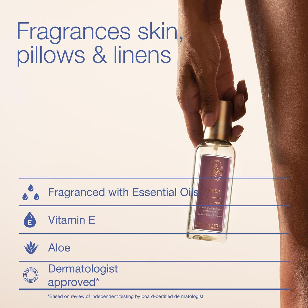 Bath and Body Works Aromatherapy Lavender Vanilla Mist linen spray adds calm to bedtime sheets