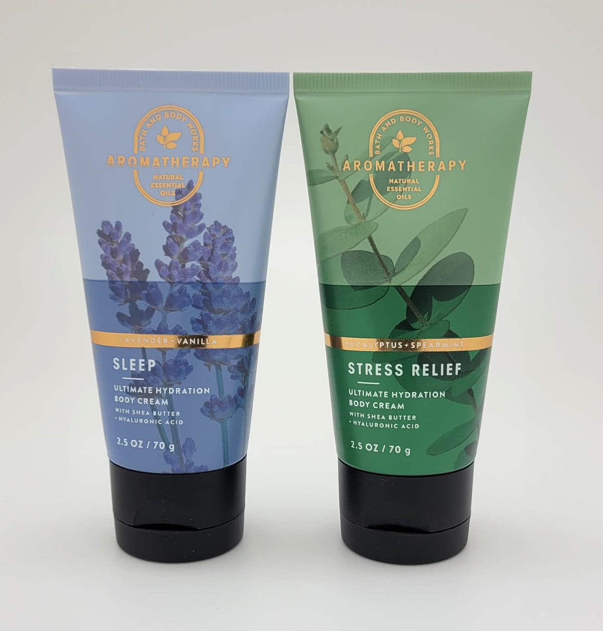 Bath & Body Works Aromatherapy Sleep Lavender Vanilla travel-size cream for relaxing nighttime skincare.