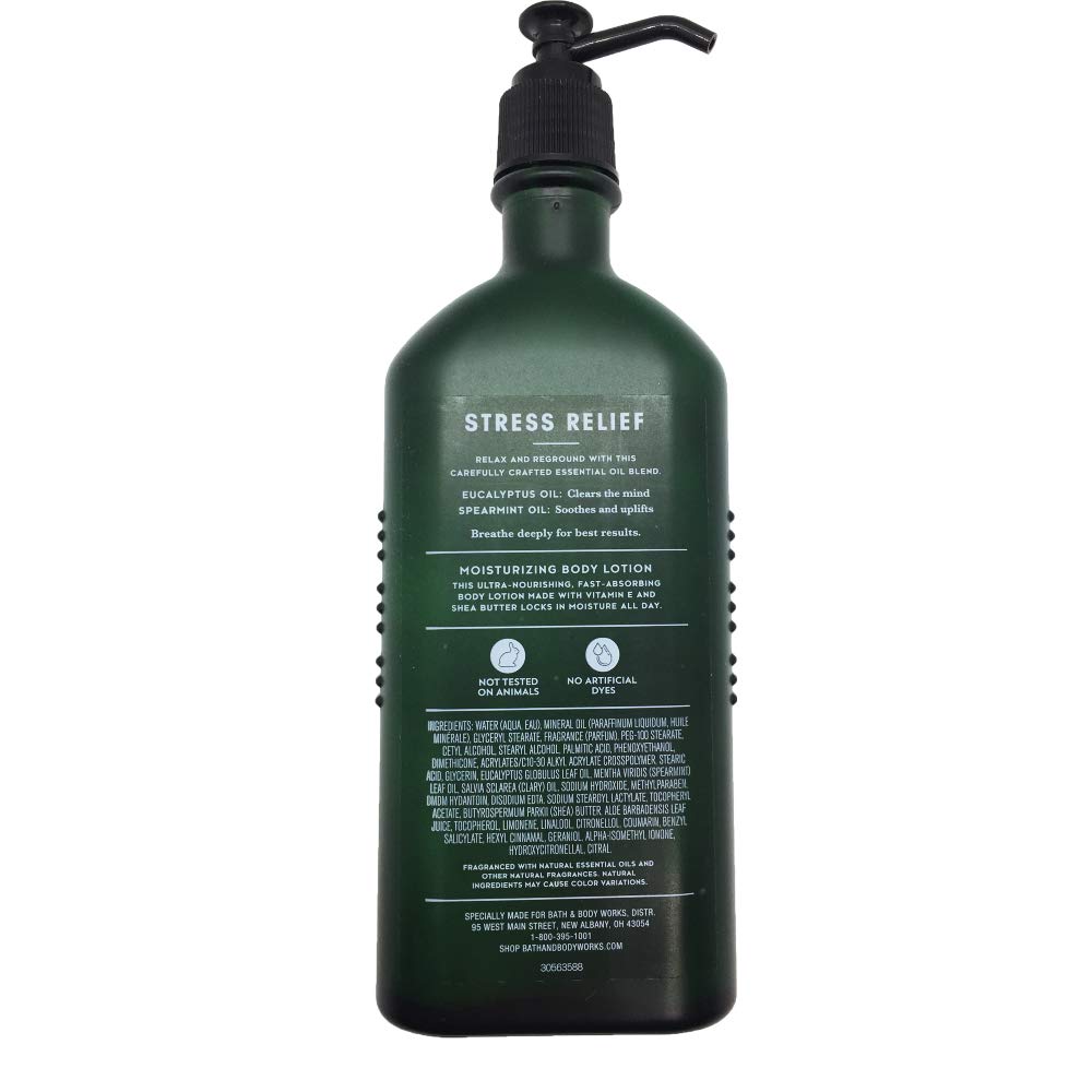 Bath & Body Works Aromatherapy Stress Relief packaging closeup emphasizes gift-ready design.