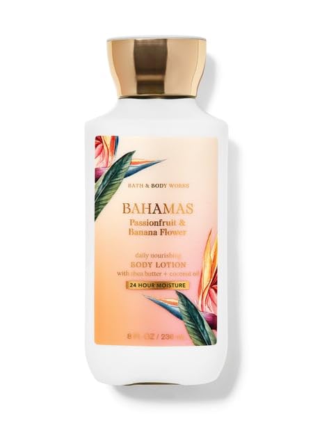 Bath and Body Works Bahamas Passionfruit and Banana Flower lotion creamy texture ready for daily use