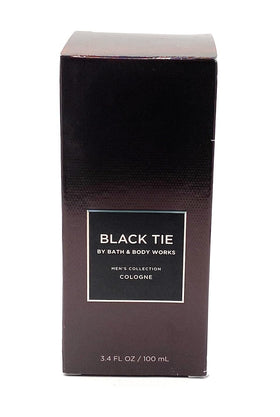 Bath & Body Works Black Tie label details emphasize premium masculine fragrance.