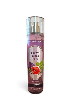 Bath & Body Works Brown Sugar and Fig fragrance mist bottle front, inviting daily scent.
