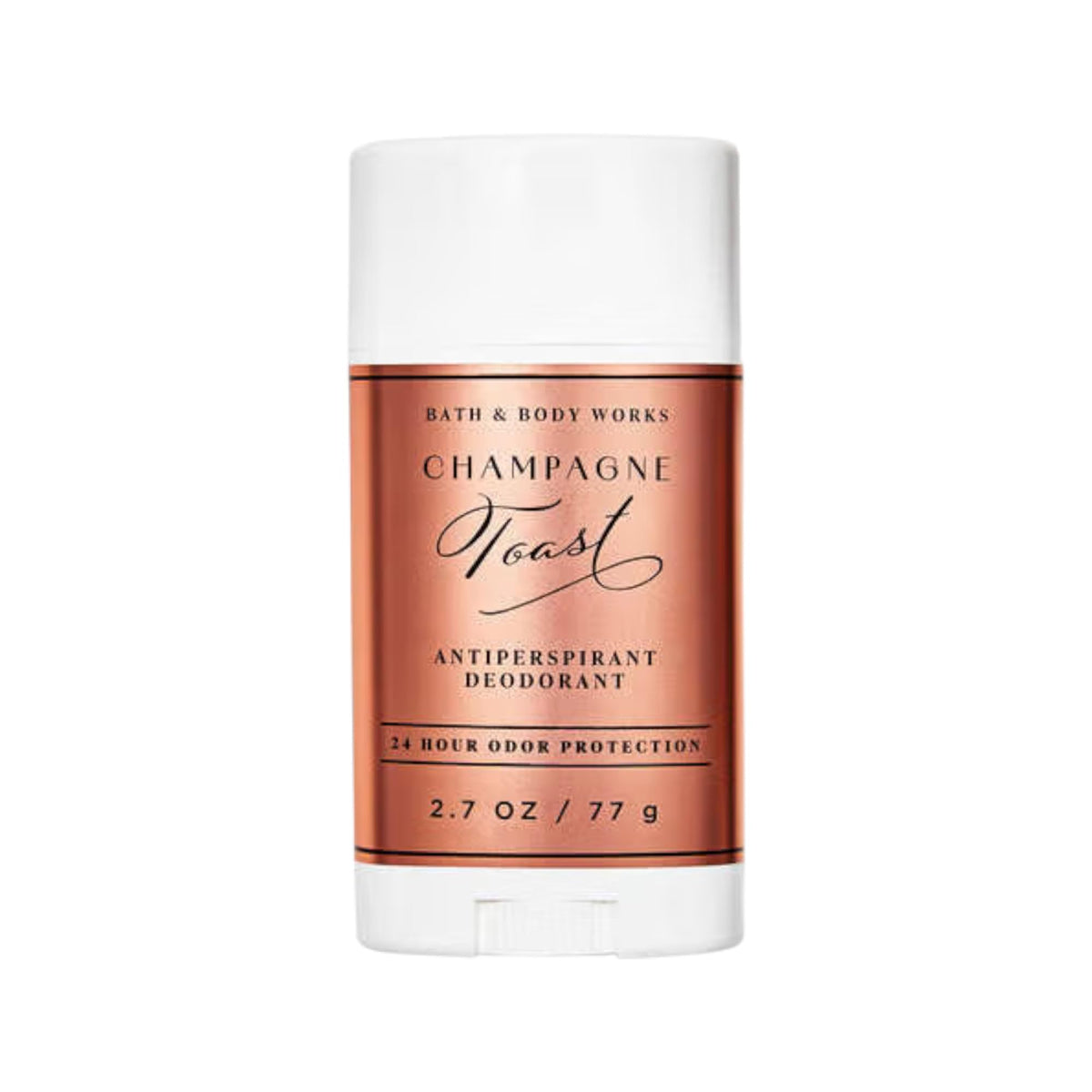 Bath & Body Works Champagne Toast deodorant stick keeps you dry and refreshed during daily activities.