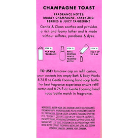 Bath & Body Works Champagne Toast hand-lather close-up reveals rich foam.