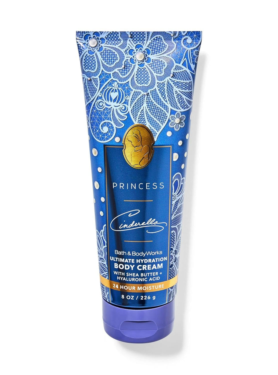 Bath & Body Works Cinderella Ultimate Hydration Body Cream jar delivers deep hydration for soft, supple skin.