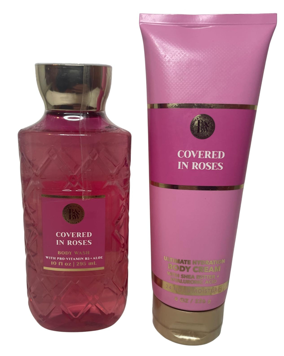 Bath & Body Works Covered In Roses 2-piece set for complete shower routine.