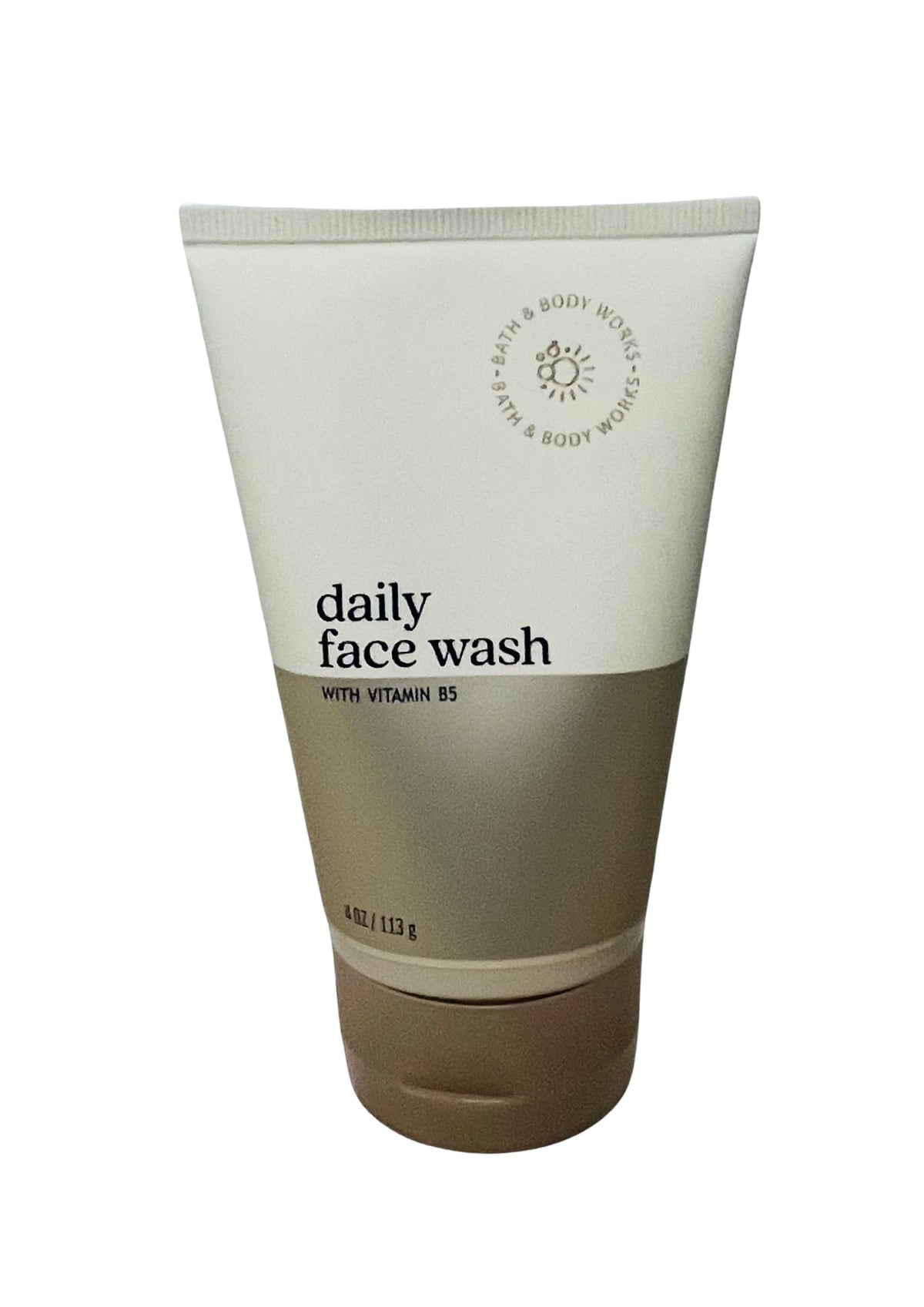 Bath & Body Works Daily Face Wash 4oz bottle provides a gentle cleanse.