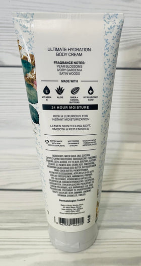 Bath & Body Works Dressed In White body cream back view, perfect for daily nourishment and scent.